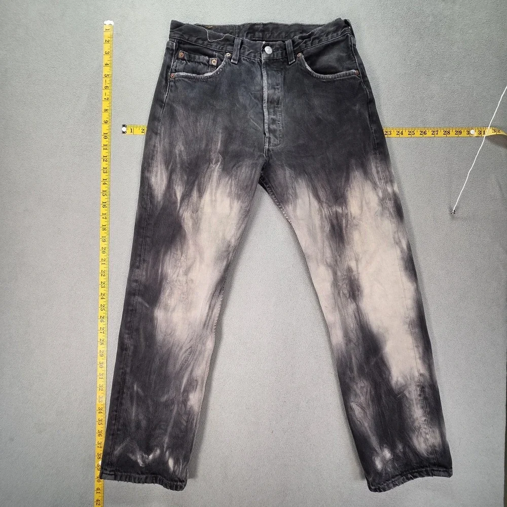 Vintage Levis 501 Jeans Mens Black Straight Button Fly USA Fits 29x28‎